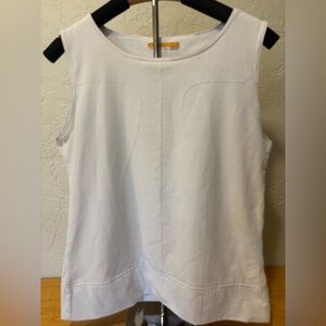 Lucy Tech White Sleeveless Athletic Shell Top Minimalist Workwear